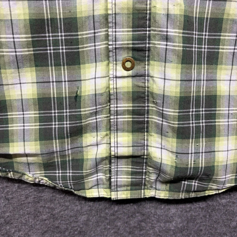 5.11 Tactical Mens Medium Green Plaid Ripstop Short Sleeve Vented Fishing Shirt - Picture 2 of 7